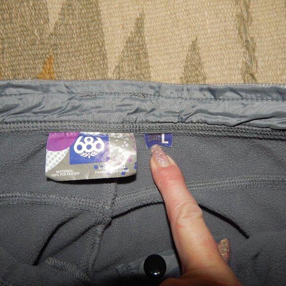 686 Girls Youth L Smarty Evolution Fuchsia & Gray Winter Snow Pants - Picture 9 of 11